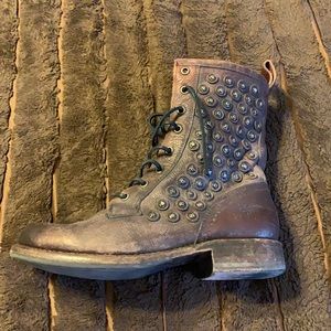 Frye Disc Lace Boots Dark Brown Size 8